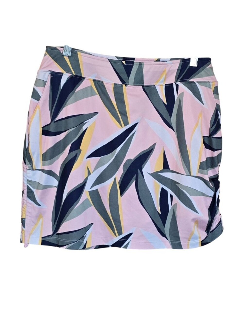 Lady Hagen Tropical Print Golf Skort Pink Leaf Pattern cottagecore flowers chic
